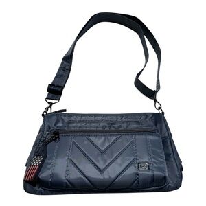 LUG Stretch LE Patriotic Crossbody Bag Slate Blue American Flag Charm NEW